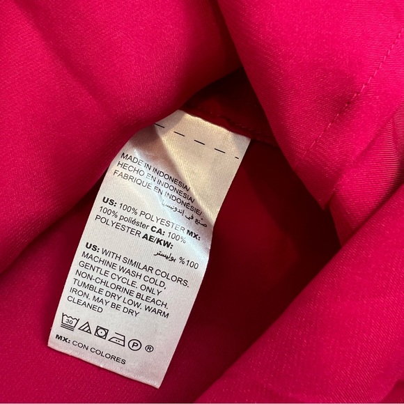 WHITE HOUSE BLACK MARKET Assymetrical Long Sleeve Blouse - Red - Picture 11 of 13